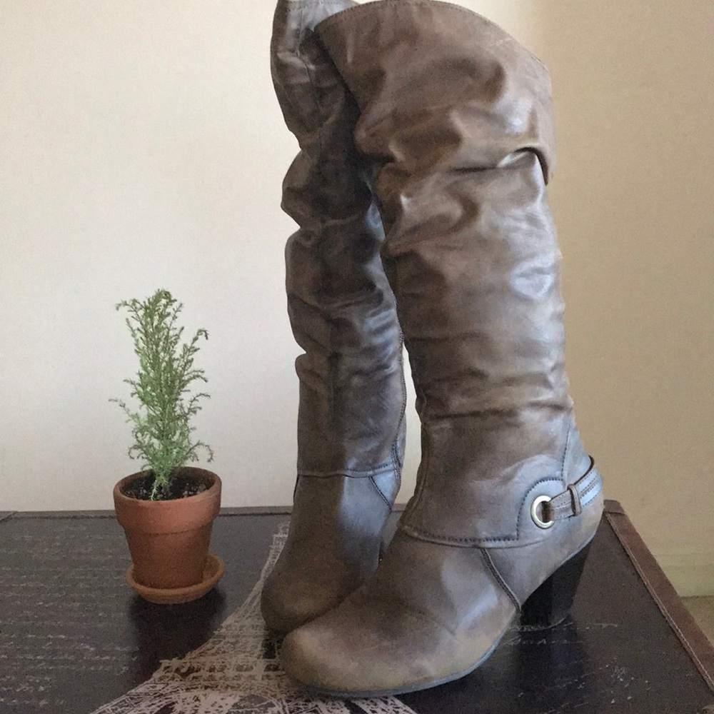 Brown Boot | Below Knee | 3” Heel